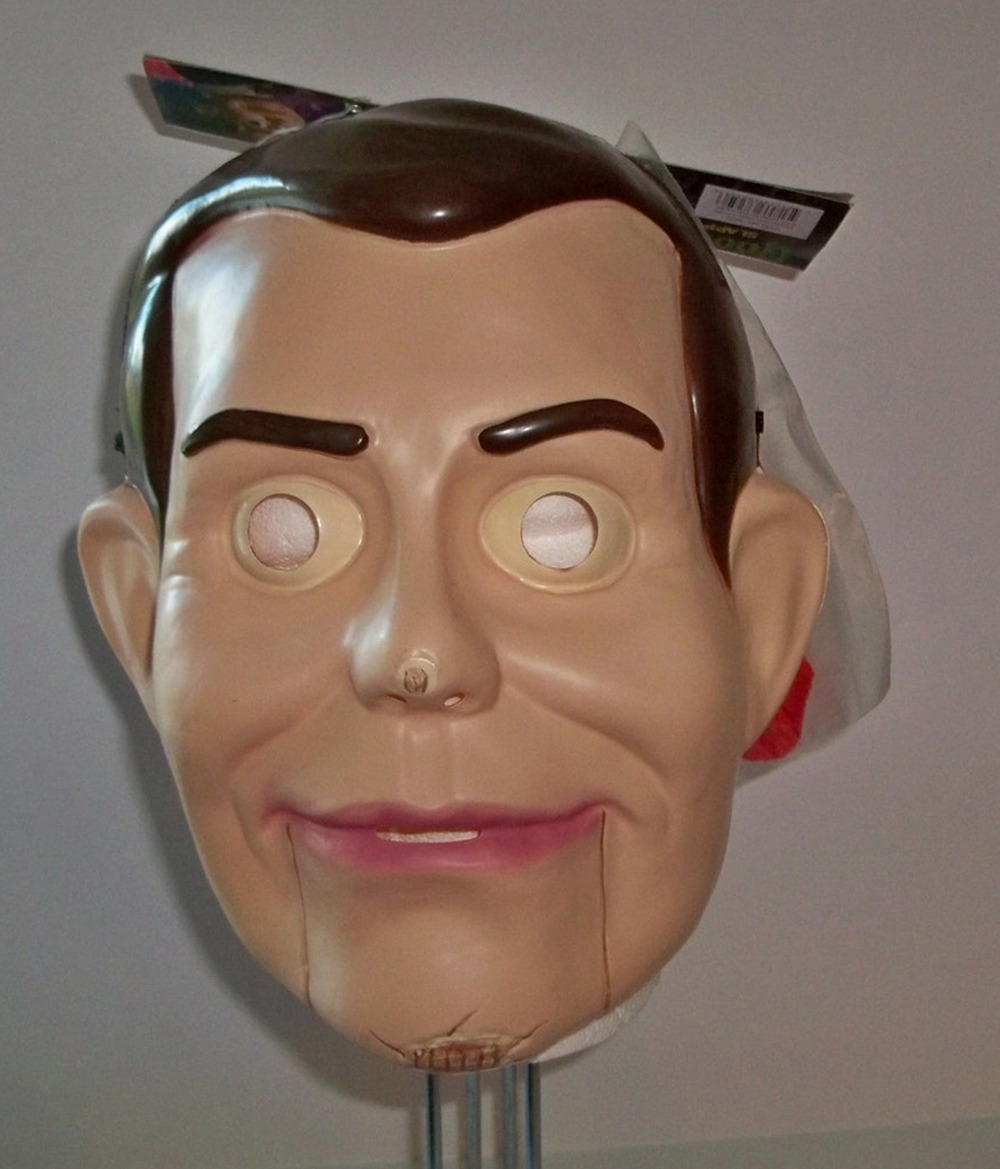 ADULT GOOSEBUMPS SLAPPY VENTRILOQUIST DOLL CREEPY FACE MASK NEW